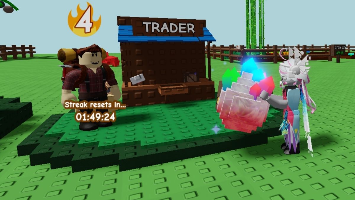 Gem Egg reward from the Grow a Garden trader event