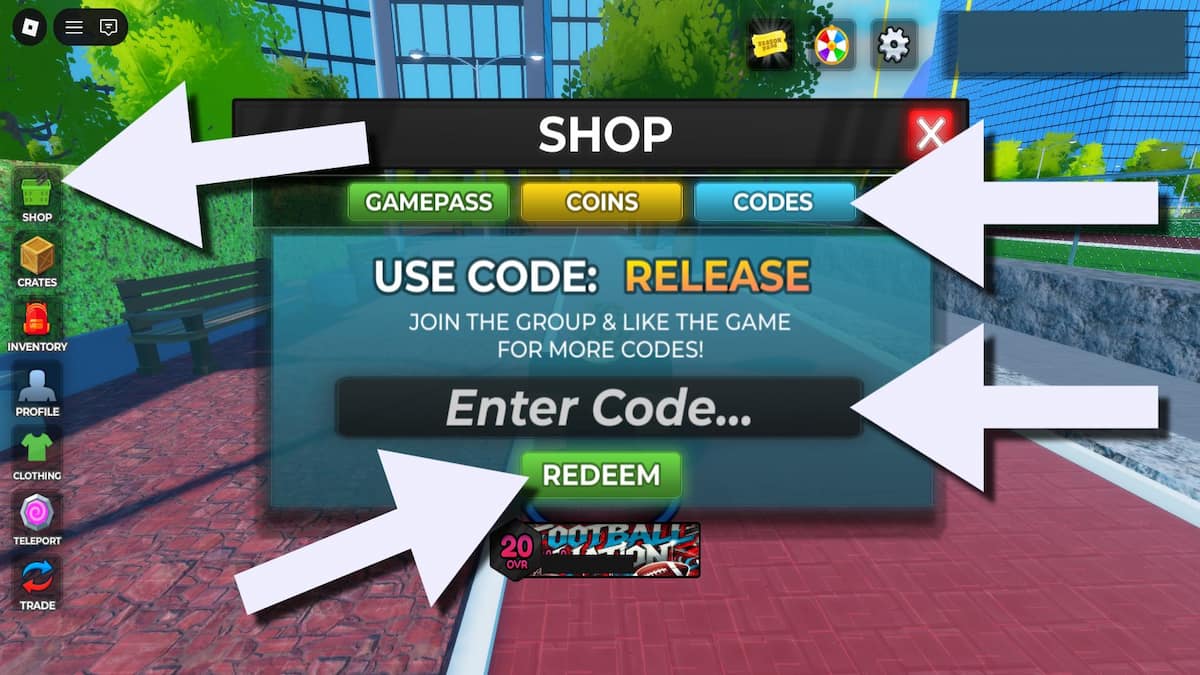 How to redeem Football Nation codes