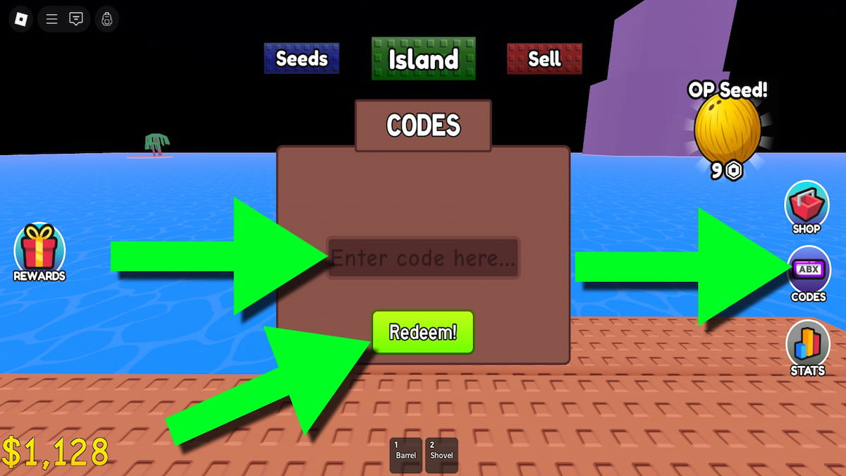 How to redeem Grow a Coconut codes
