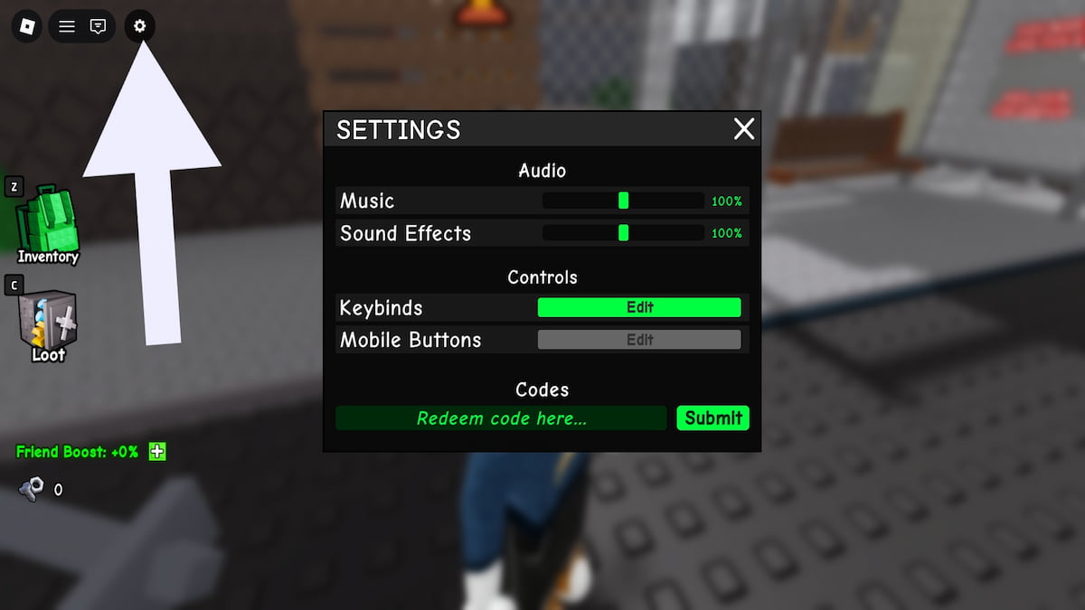 How to redeem codes in Zombie Wave Z.