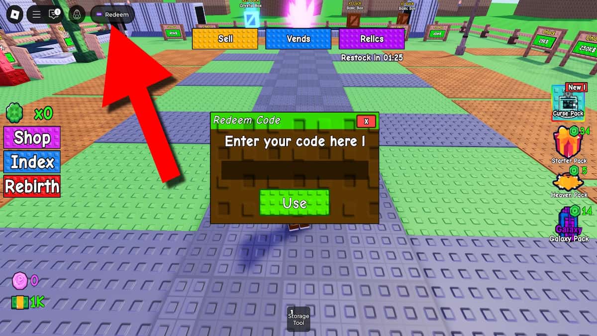 How to redeem Vending World codes.