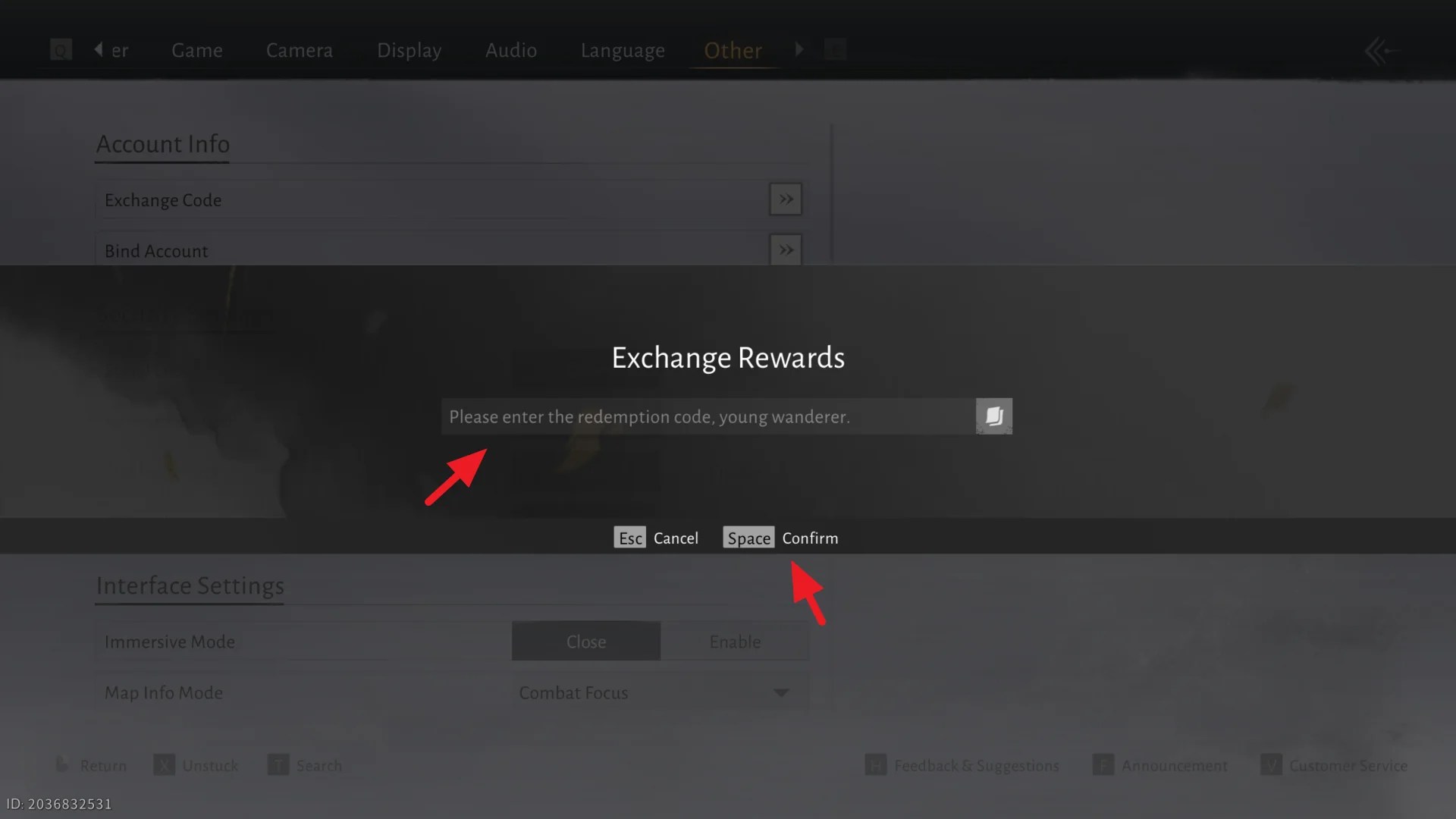 Third step to redeem Where Winds Meet codes: type in or paste the code into the input box and then click the "Confirm" button to claim your free loot!