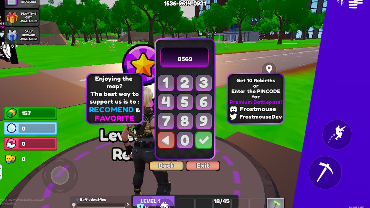 Entering a code in Criminal Tycoon