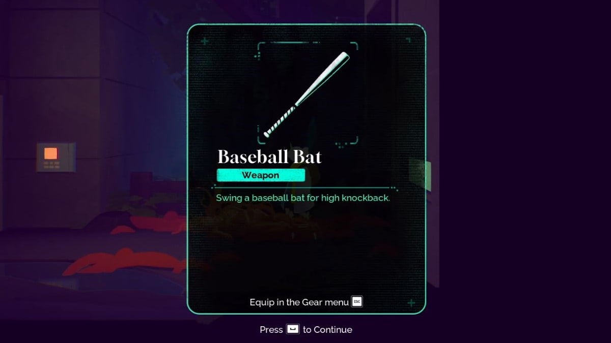 The Baseball Bat weapon