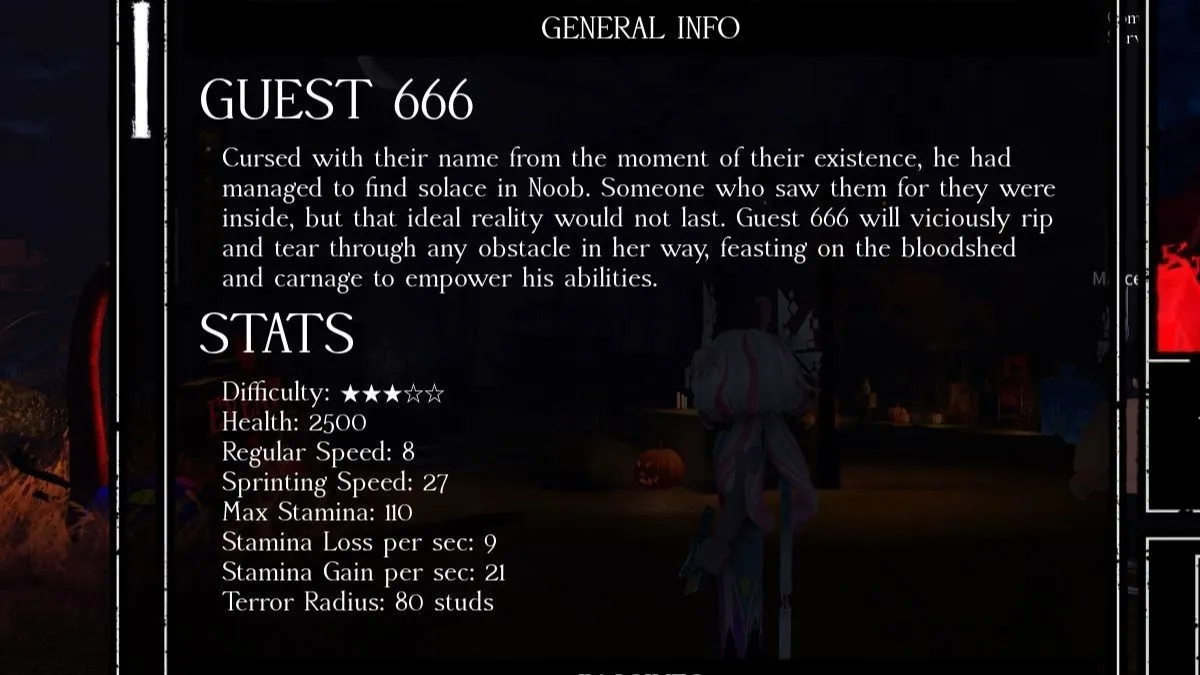 Guest 666 stats in Forsaken