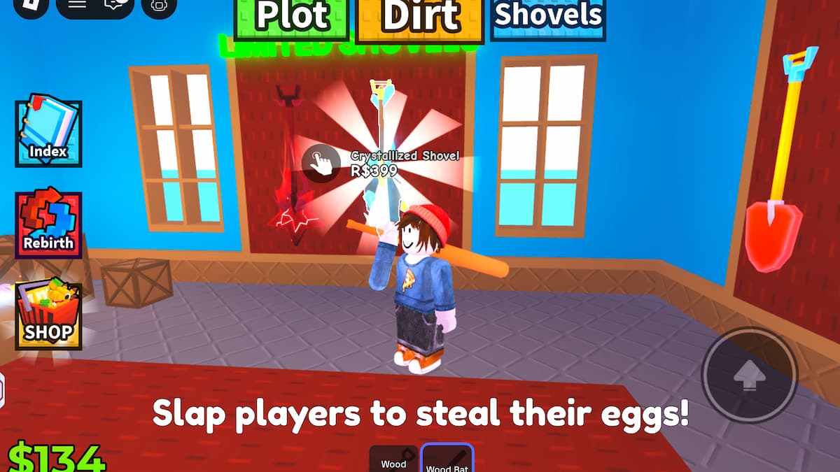 The Shovel shop in Dig and Hatch a Brainrot