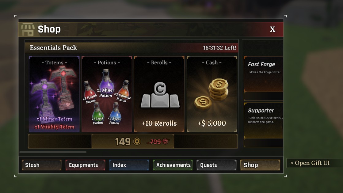 Essentials Pack The Forge Roblox