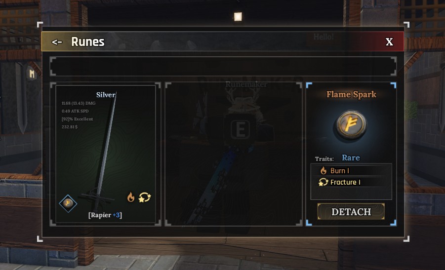 The Forge How to take runes off the weapon