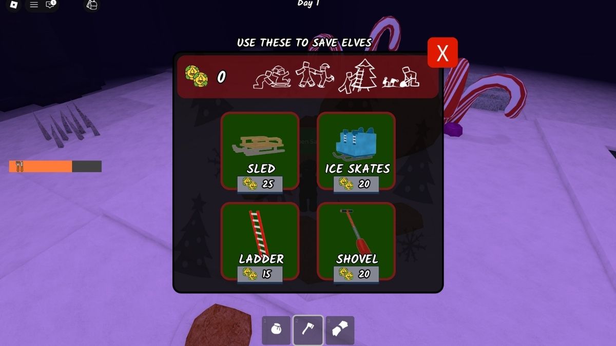 Santas Sack in 99 Nights in the Forest