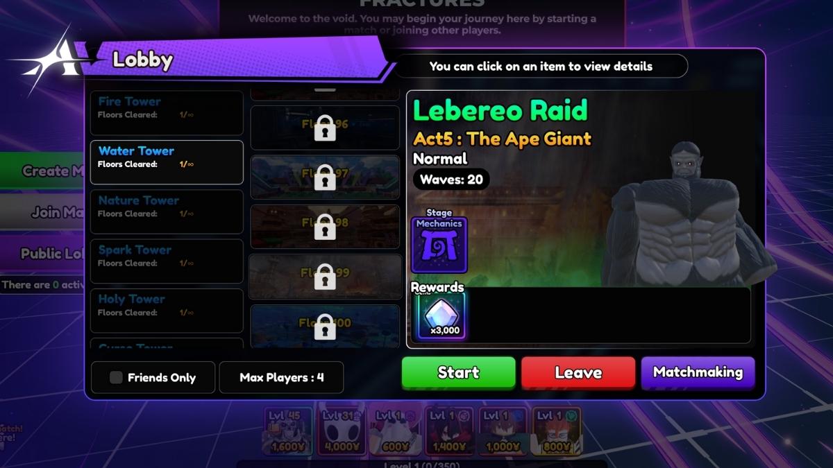 Elemental Towers Event Rewards