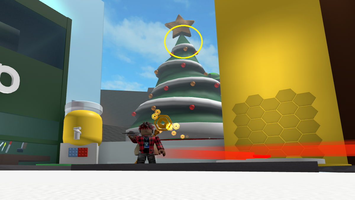 The XMas Tree in Bee Swarm Simulator