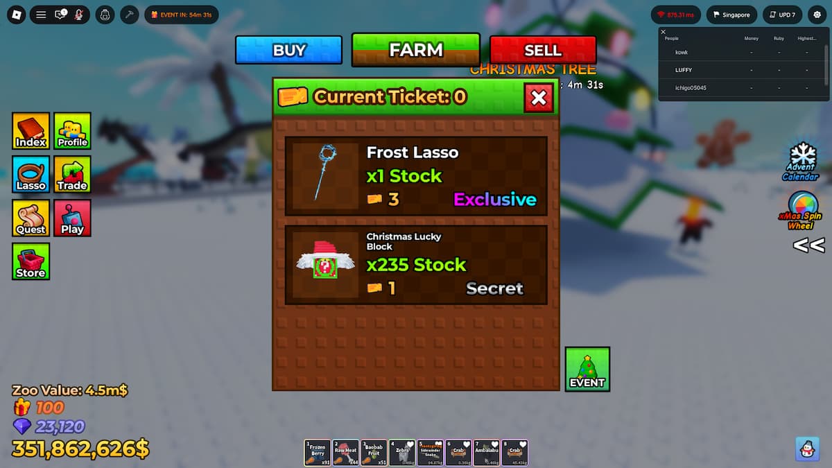 Christmas Lucky Block in Raise Animals