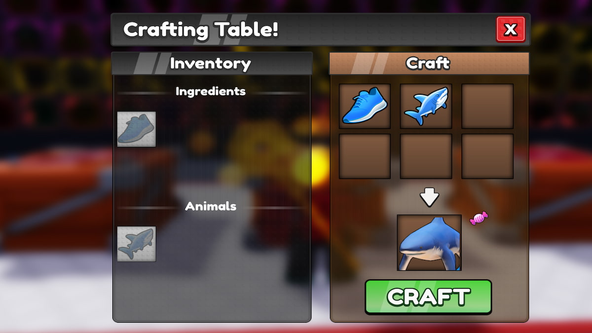 The Crafting Grid in Craft A Brainrot