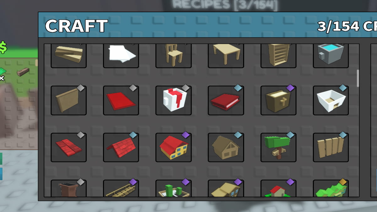 The Crafting Menu
