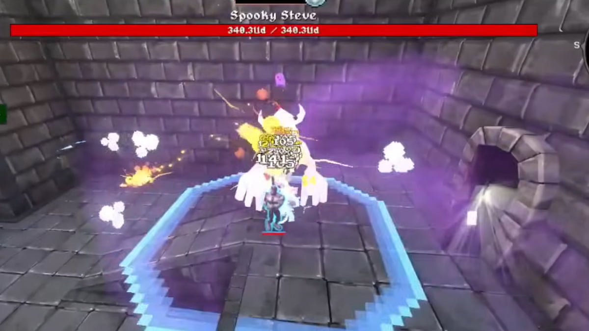 Defeat Spooky Steve in Megabonk