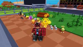 A player standing near Brainrots