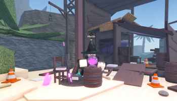 The Merlin NPC with a Rod