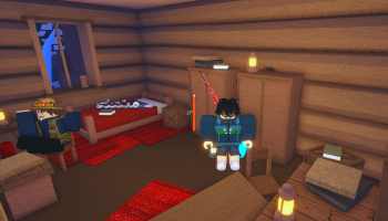 A player standing near a rod in Fisch