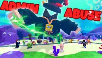 A giant character in SpongeBob Tower Defense