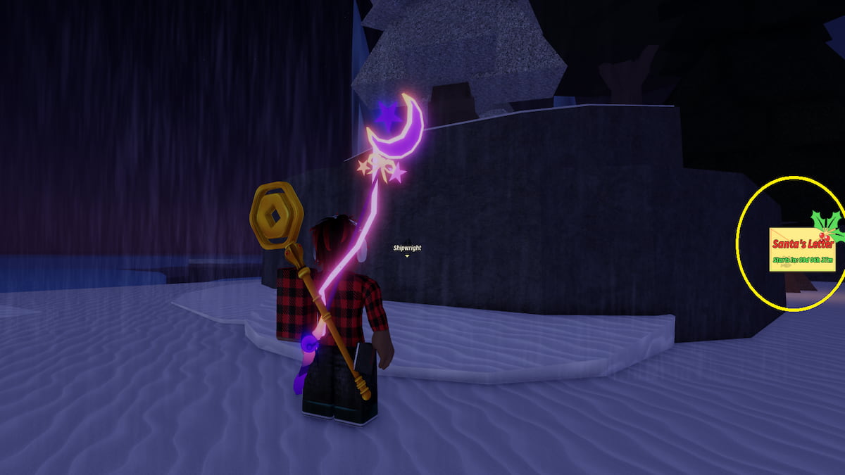 The Santa's Letter Button in Fisch