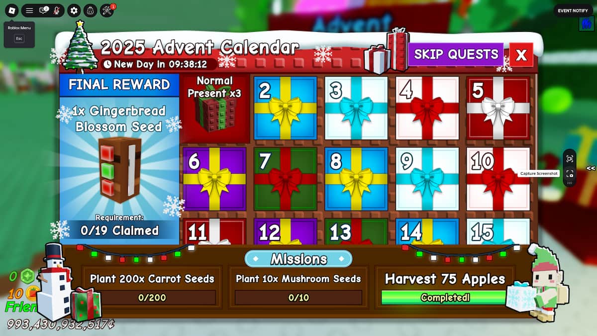 Grow a Garden Advent Calendar