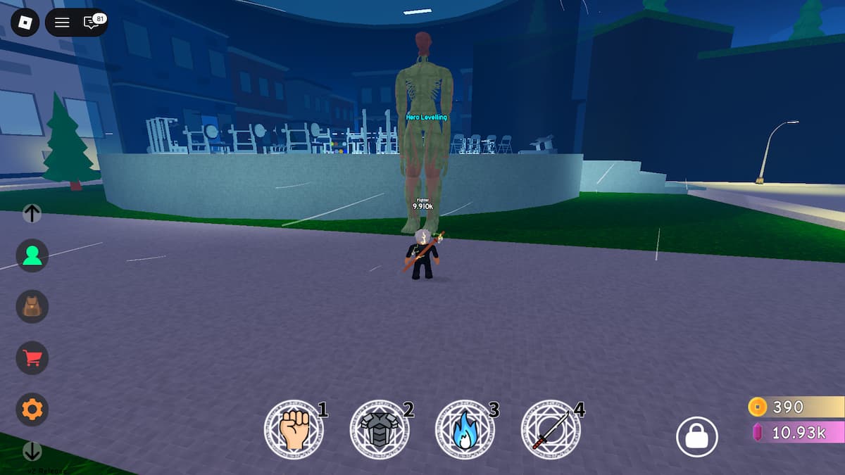 Hero Leveling Gacha in Anime Fighting Simulator Endless