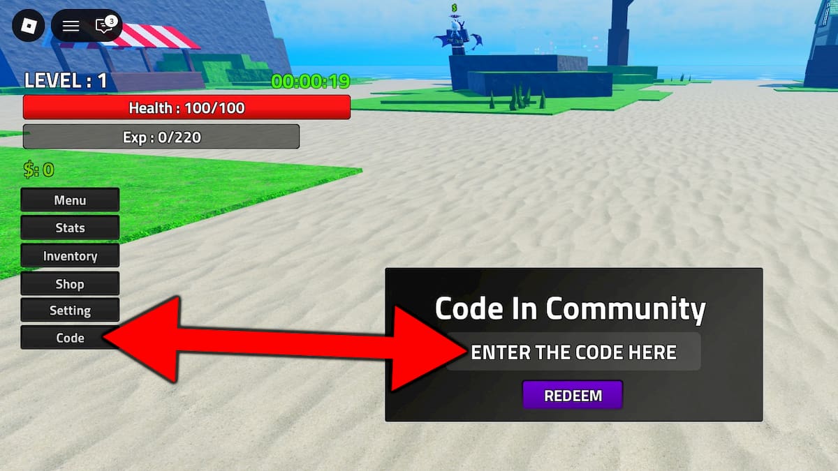 How to redeem codes in AT Piece X.