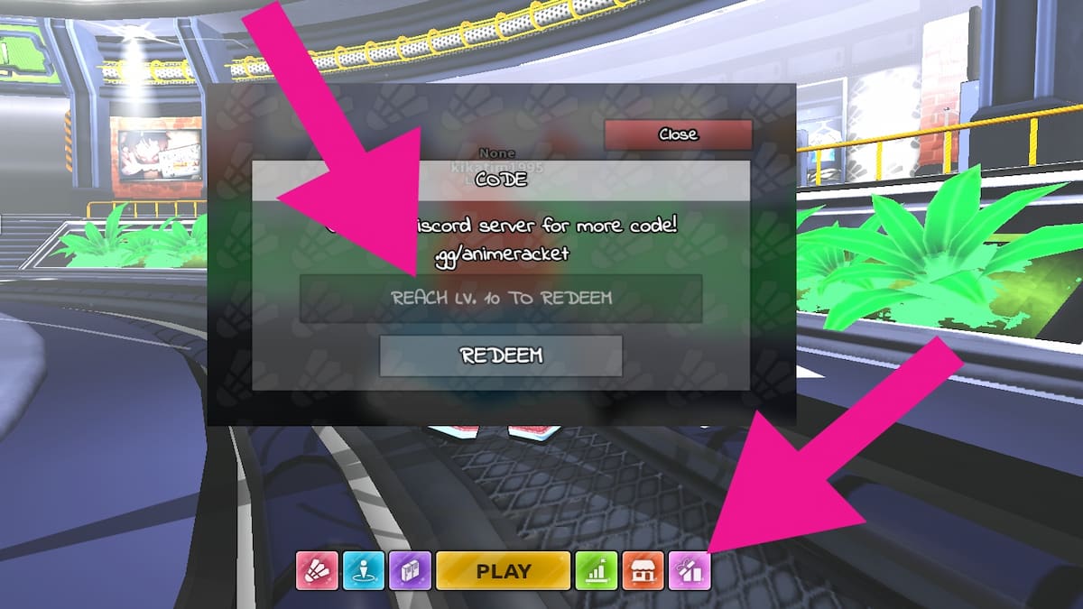Anime Rackets code redemption window
