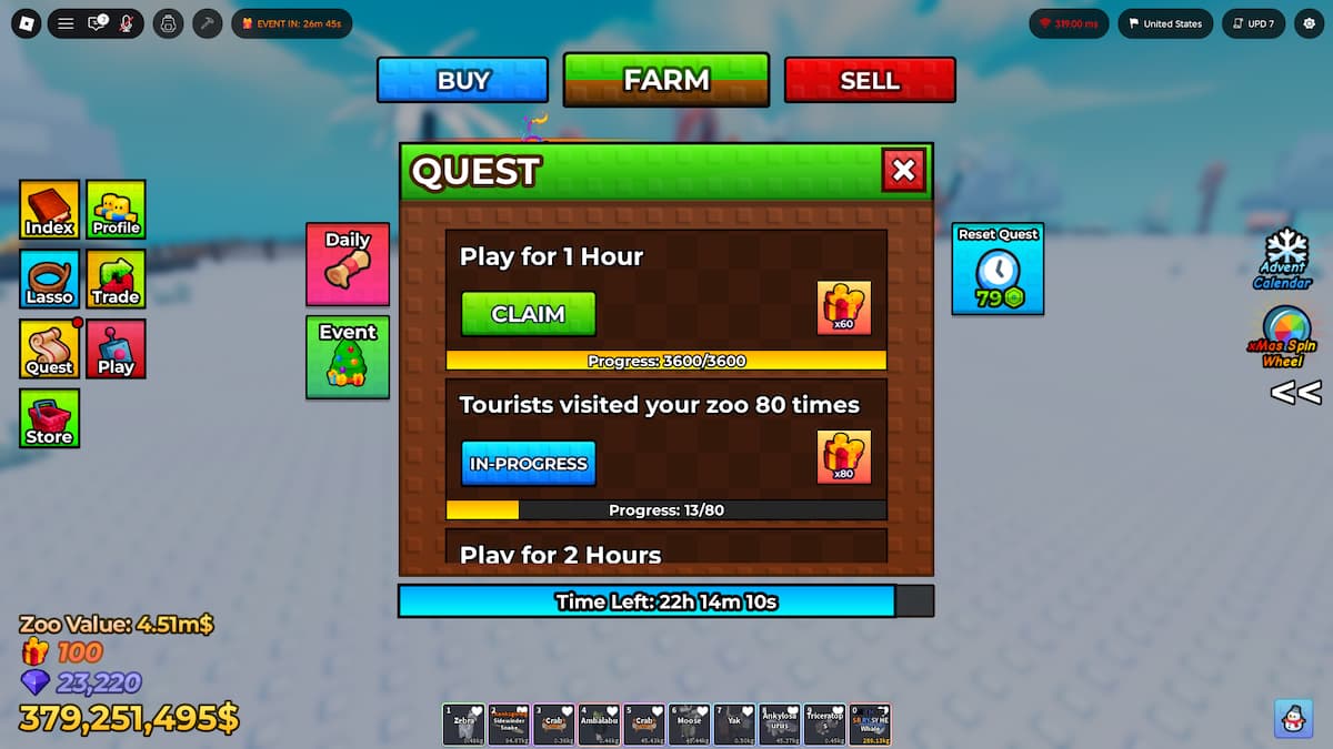 Santa Gifts in Raise Animals