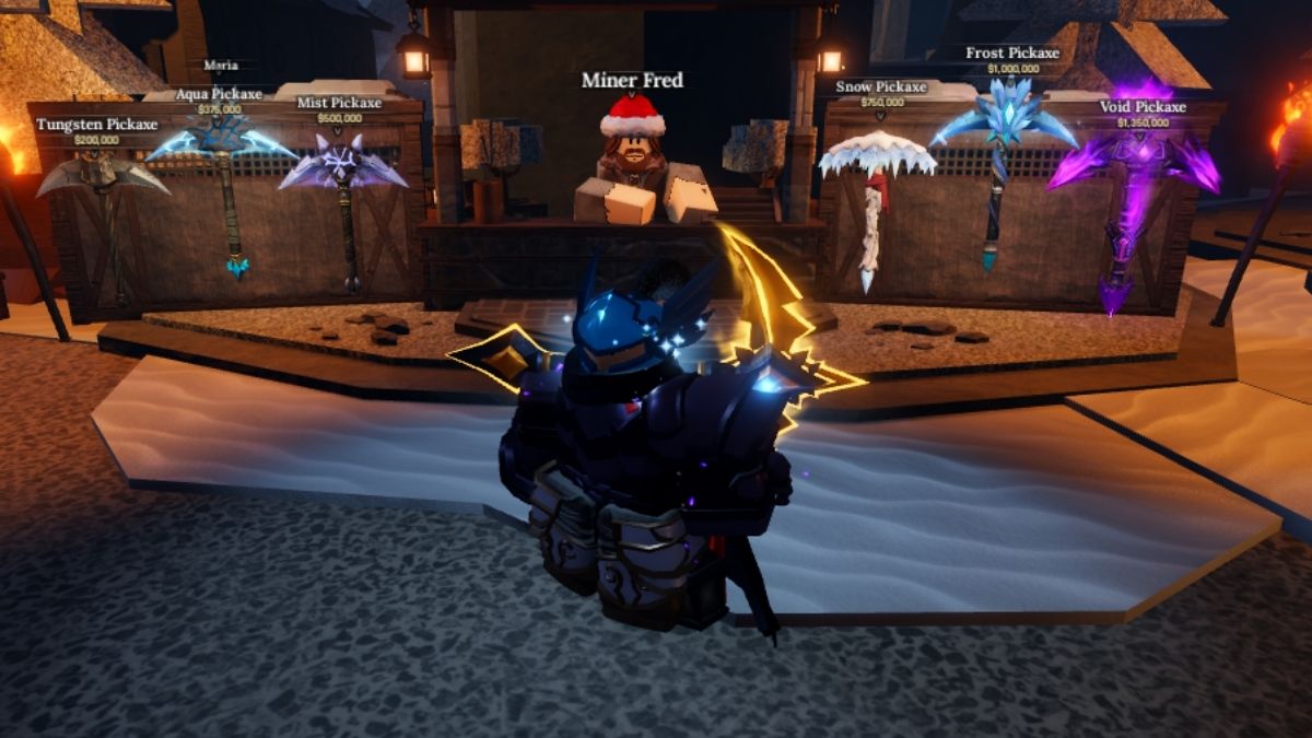 The Forge Island 3 Pickaxes Stats [Frostpire Expanse Winter UPD]