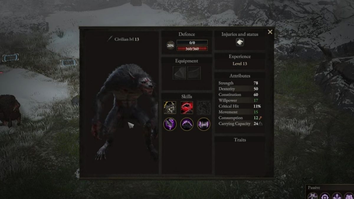 Lycanthrope in Wartales