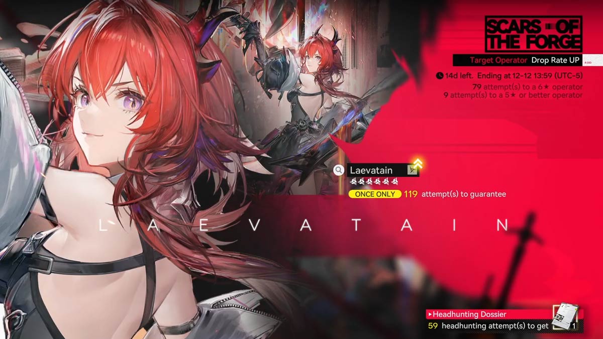 Laevatain banner in Arknights Endfield