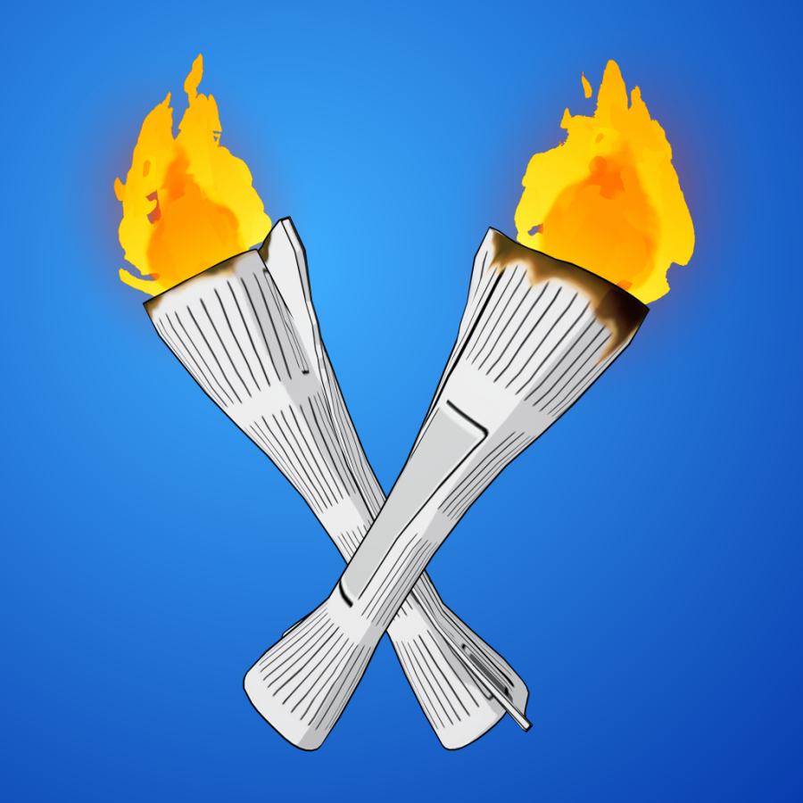 Flaming Newspapers Pickaxes