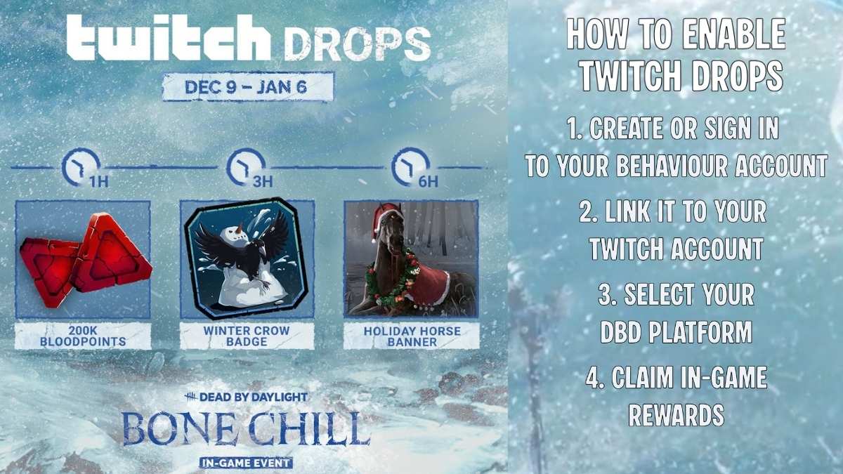Bone Chill 2025 DBD Twitch Drops