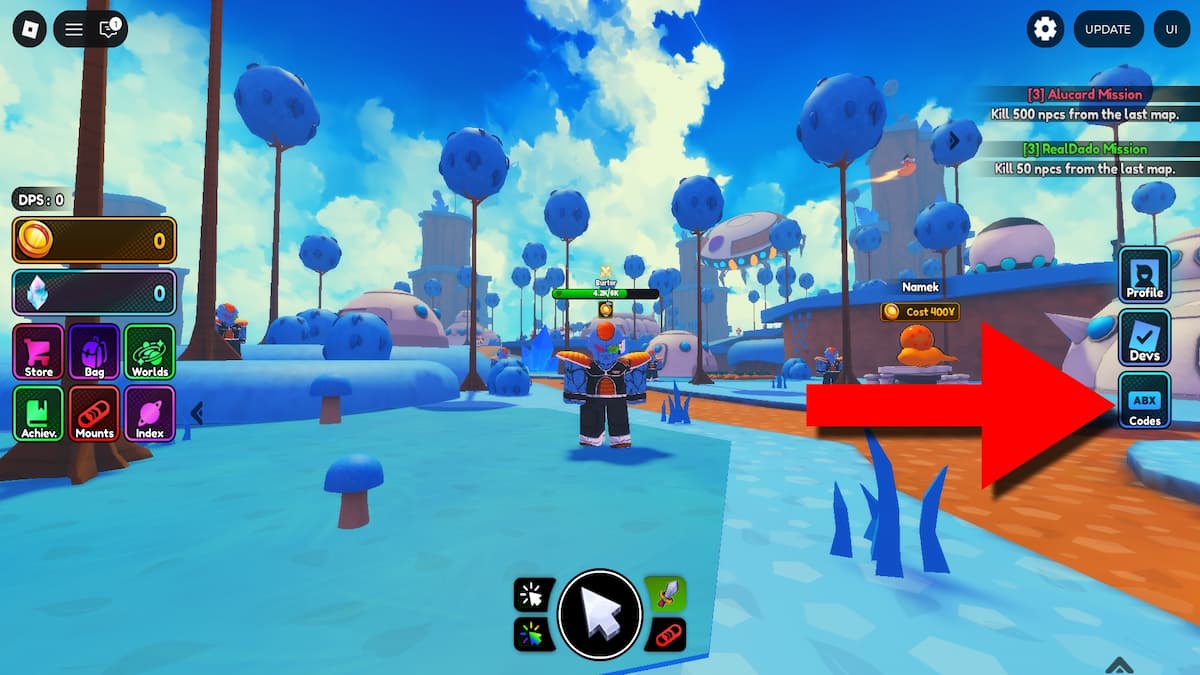 How to redeem codes in Anime Celestial X.