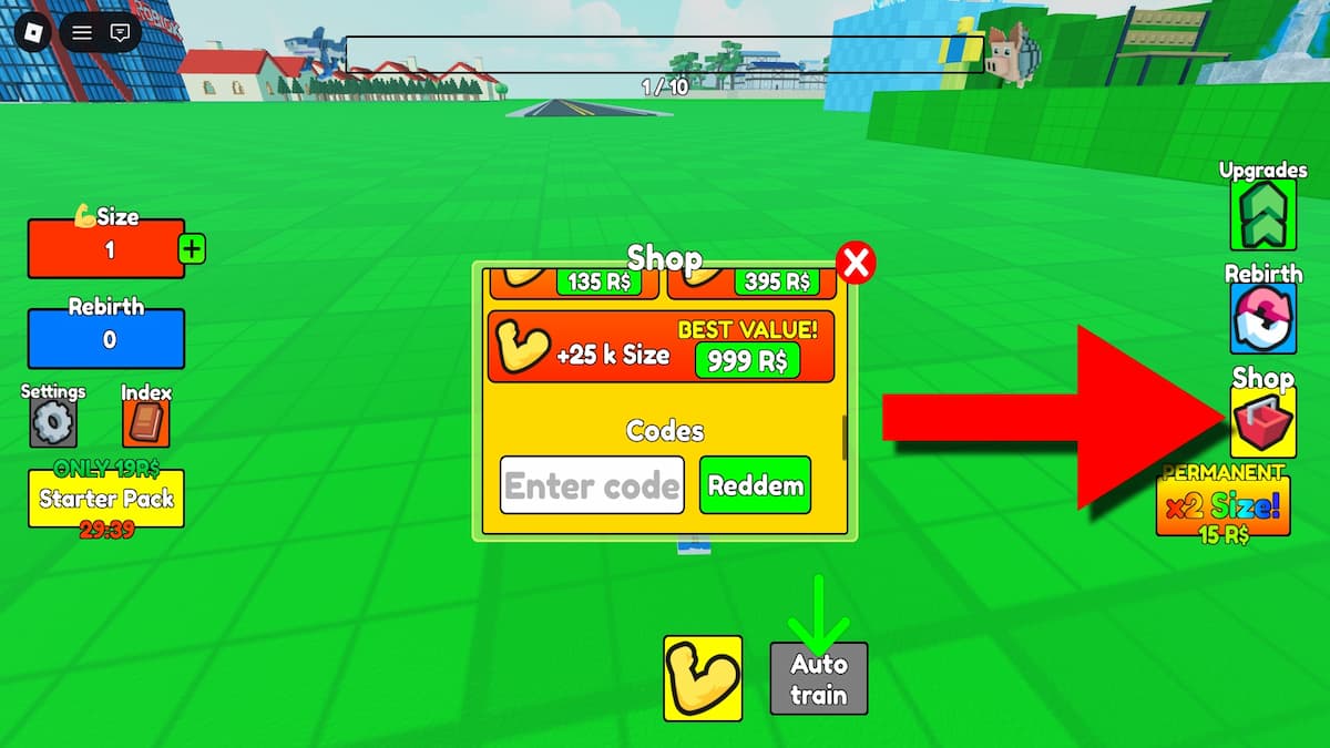 How to redeem codes in Become The Biggest Brainrot.