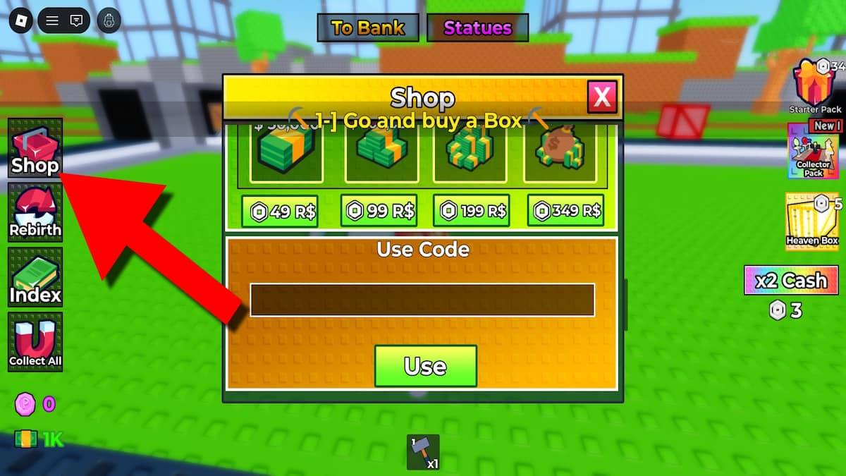 How to redeem codes in Your Bank.