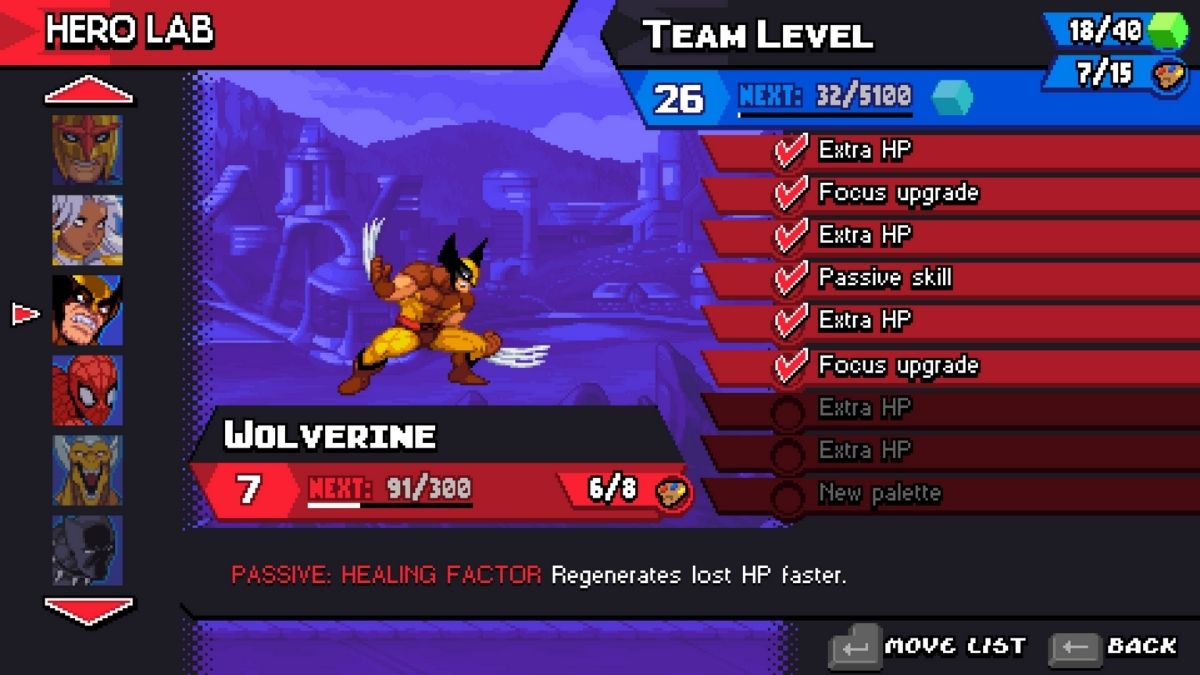 Hero Lab in Marvel Cosmic Invasion