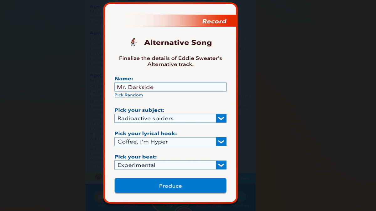 The Song Customization in BitLife