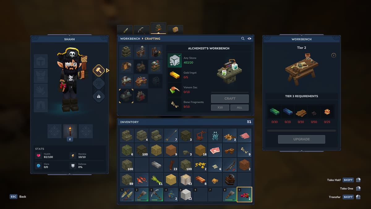 Craft Alchemist's Workbench in Hytale