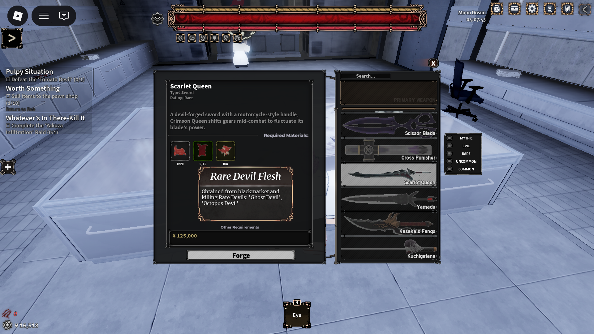 Crafting Materials in Devil Hunter