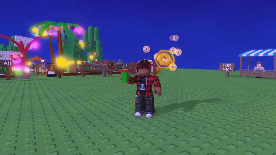 A player holding buttercup seeds