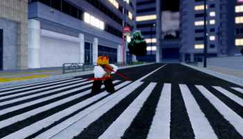 A players tanding in Devil Hunter