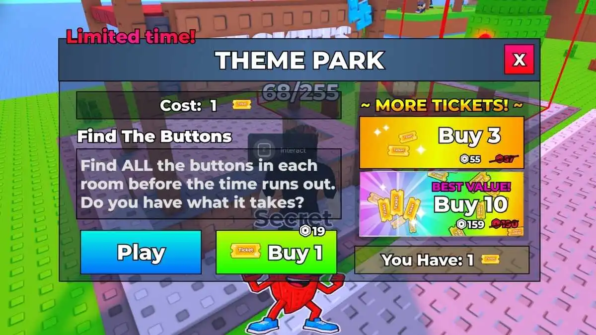 Clickito Buttonito in Find the Brainrot