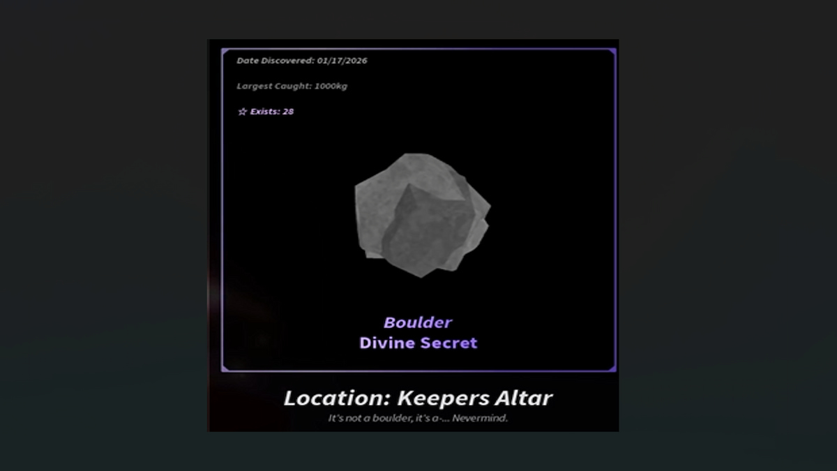 The Boulder Item in Fisch