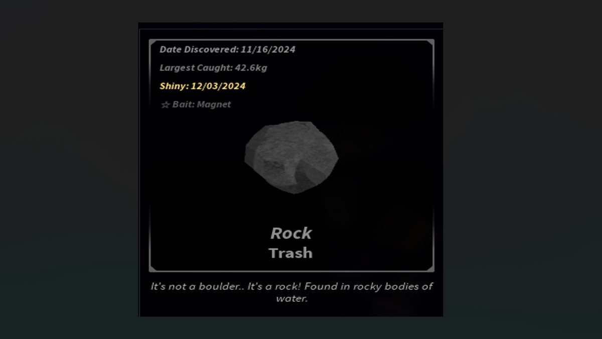 The Rock Item in Fisch
