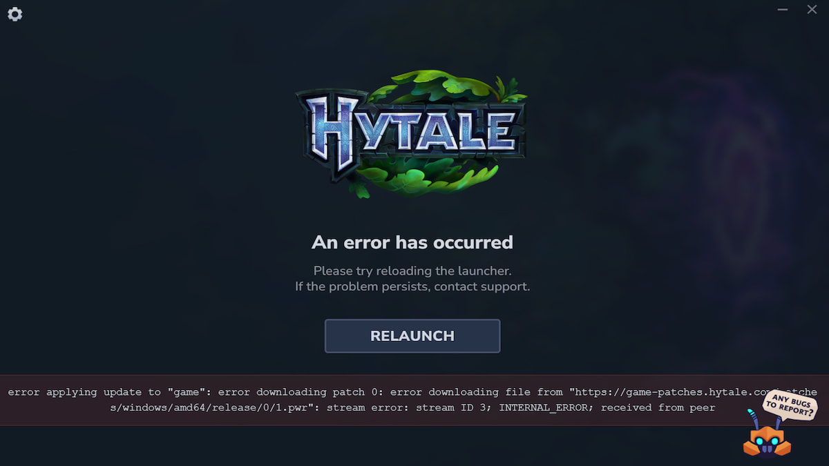Hytale Download Failed error