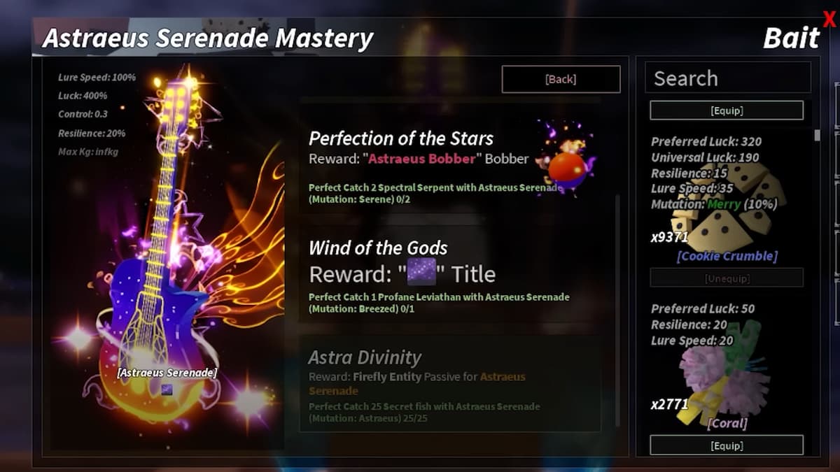 The rod mastery requirements