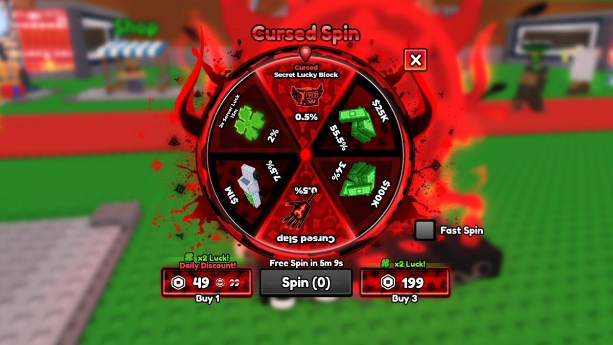 Cursed Spin in Steal A Brainrot