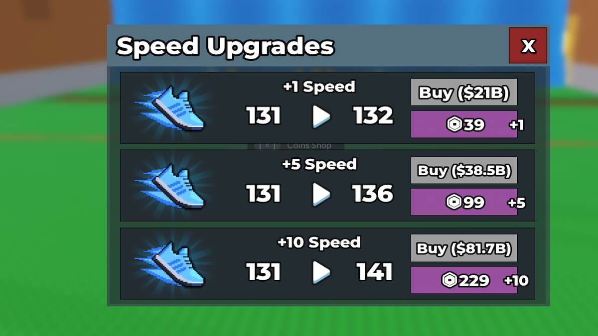 The Speed Shop in Roblox